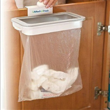 Coolmade Portable Trash Bag Holder Hanging Kitchen Cupboard Door Back Style Stand Trash Garbage Bags Storage Rack