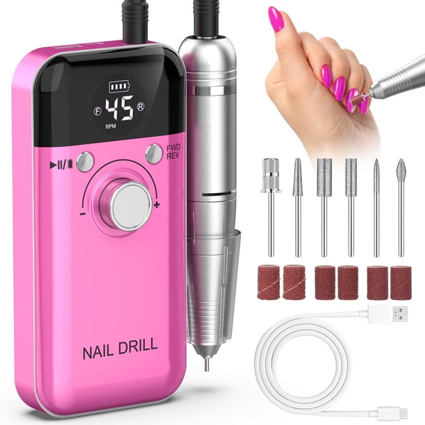 Taladro de uñas HUIJUTCHEN 45000 RPM recargable eléctrico