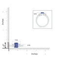 thumbnail image 4 of ANGARA Natural 1.5 ct Tanzanite and Diamond Three Stone Ring in 14K White Gold for Women (Size-8x6mm) | December Birthstone, Birthday, Anniversary, Jewelry Gift for Women | Natural Tanzanite Ring, 4 of 9