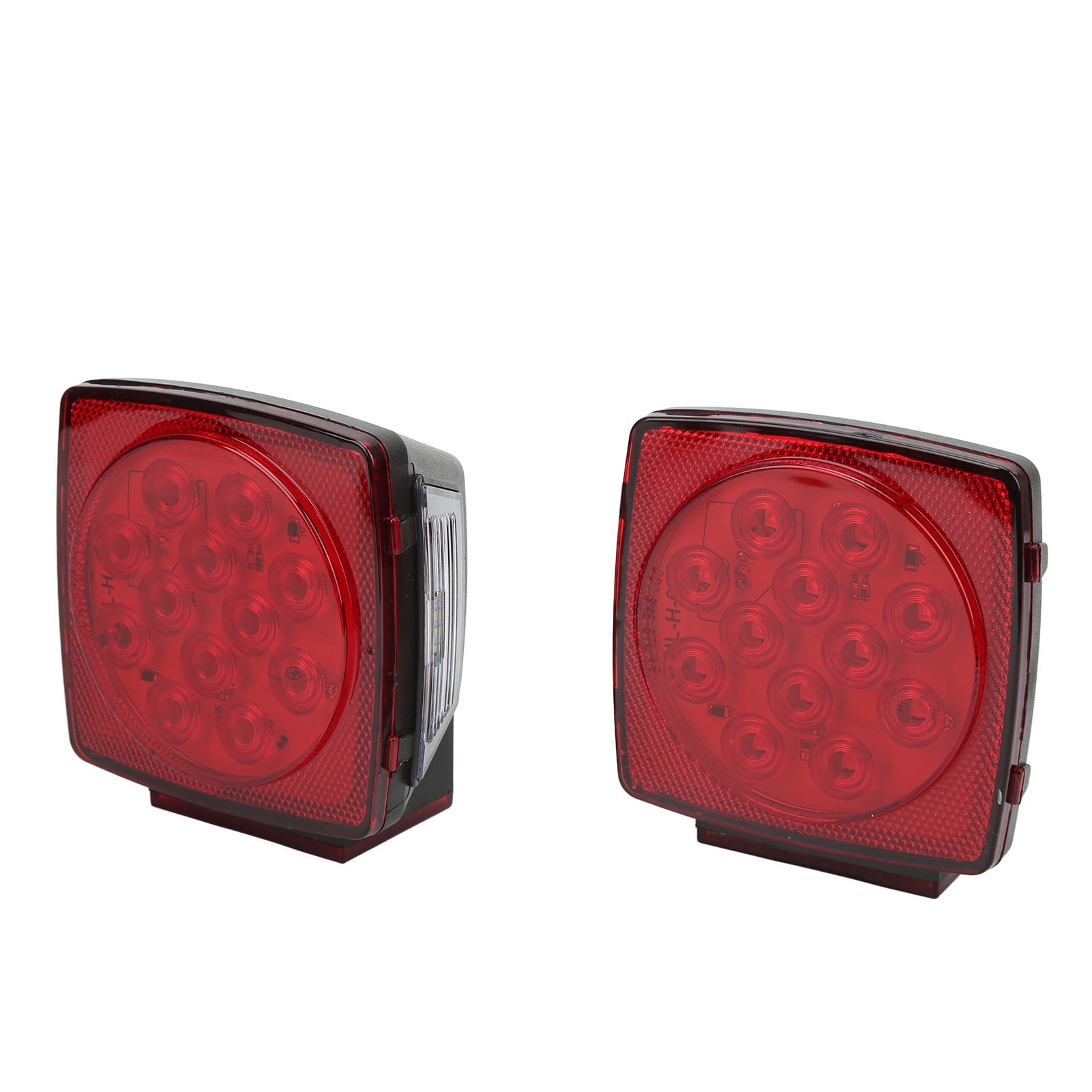 Zaqw Pair LED Square Lights 12V Trailer Tail Brake Lamp High Brightness For Campers Boats