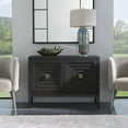 thumbnail image 2 of Uttermost Aiken 2-Door Contemporary Iron and Wood Cabinet in Ebony Black, 2 of 10