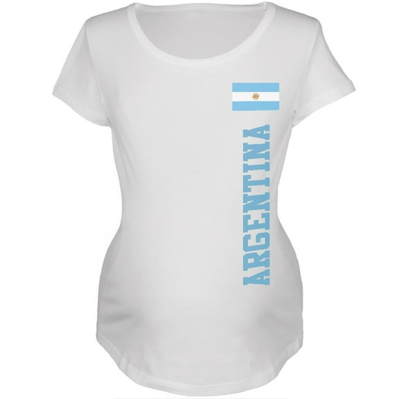 World Cup Argentina White Womens Soft Maternity T-Shirt - Large
