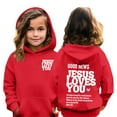 thumbnail image 2 of Xyxonk Kids Graphic Hoodies Fall Winter Trendy Hoodie 2025 Preppy Letter Print Long Sleeve Hoodies with Pockets Cute Clothing 3-16 Years Red, 2 of 6