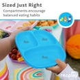 thumbnail image 4 of Re-Play Toddler Plates with Dividers - Deep-Walled 3 Compartments Divided Plates for Kids - Dishwasher& Microwave Safe - Set of 4 - Ocean Waves, 4 of 10