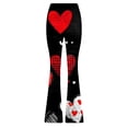 thumbnail image 4 of Valentines Day Tbopshirt Flare Leggings,Flare Yoga Pants for Women with Tummy Control,Solid Color High-Waisted Wide Leg Tight Fitting Hip Shaping Flared Pants,S-XXL, 4 of 5