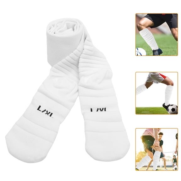 EXHUMKY Breathable White Cotton High Tube Socks for Sports Ankle Support