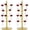 Gold, variant on 2 Set Tree Stand, Glass Flight Tasting Display Stand- Champagne Tower, 4 Tier - 16 Holders For Champagne, , Martini, Margarita Cups at Weddings, Parties & Events (White)