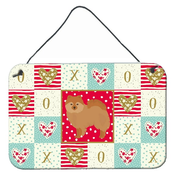 Carolines Treasures CK5838DS812 German Spitz 2 Love Wall or Door Hanging Prints 8x12 multicolor