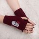 thumbnail image 2 of Guantes de invierno cálidos sin dedos de punto para mujer y niña, manoplas suaves y cálidas, 2 of 2