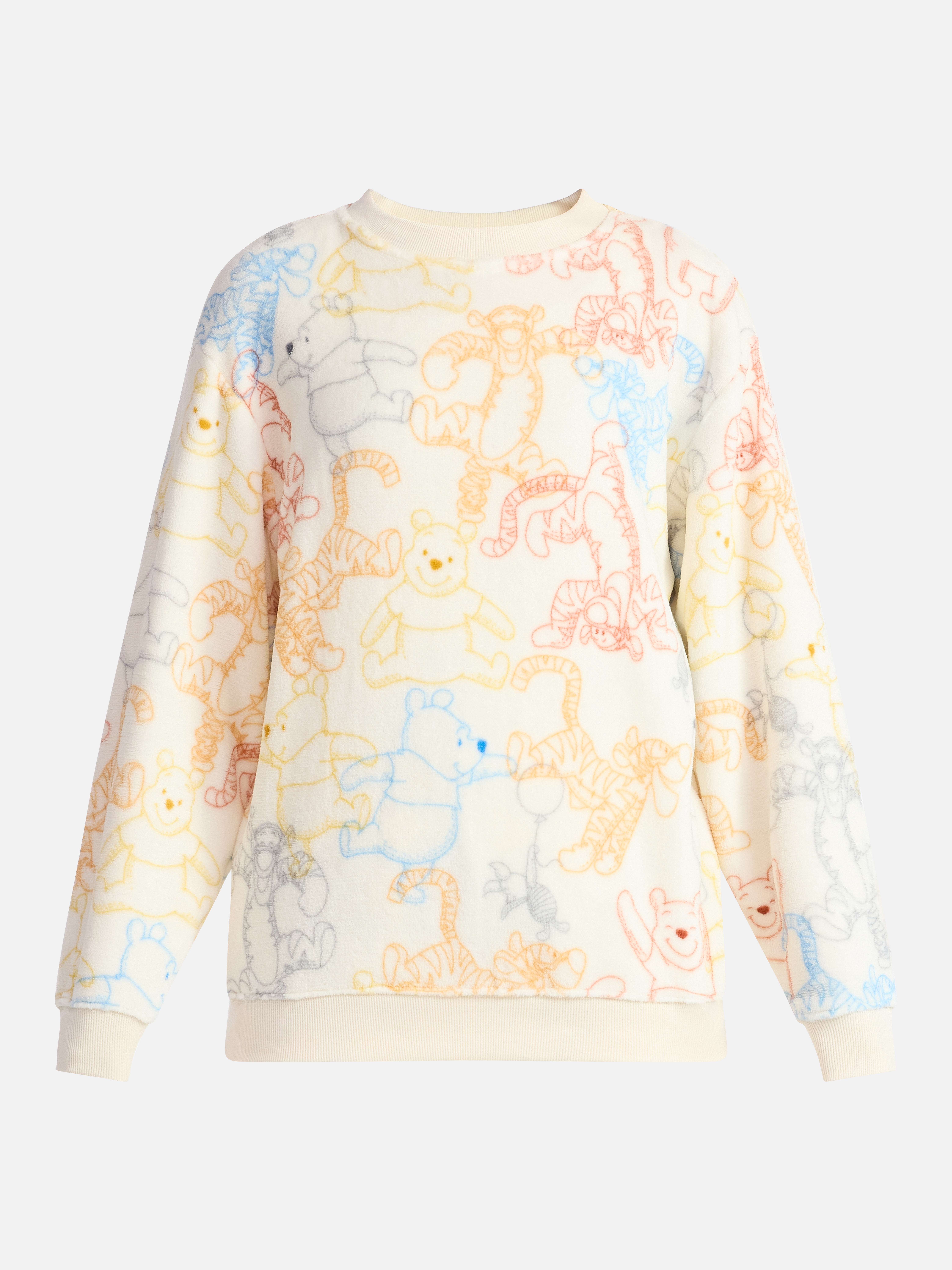 Winnie the Pooh Women’s Graphic Print Crewneck Sweatshirt with Long Sleeves, Sizes XXS-XXL