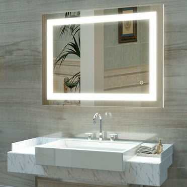 Ktaxon 32 X 24 Led Lighted Bathroom, Homcom Vertical Led Illuminated Bathroom Wall Mirror Medicine Cabinet
