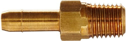 Adapter Eaton Weatherhead 1066X4X4 Brass CA360 Mini-Barb Brass Fitting 1/4 Tube OD x 1/4 NPT Female