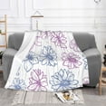 thumbnail image 2 of Flowers Petals Forest Throw Blanket, Super Soft Anti-Pilling Flannel Bed Blankets, 80"x60", 2 of 8