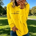 thumbnail image 5 of BUIGTTKLOP Women's Graphic Hoodies Heart Print Drawstring Long Sleeve Pocket Sweatshirt Pullover Tops with Pockets, 5 of 8