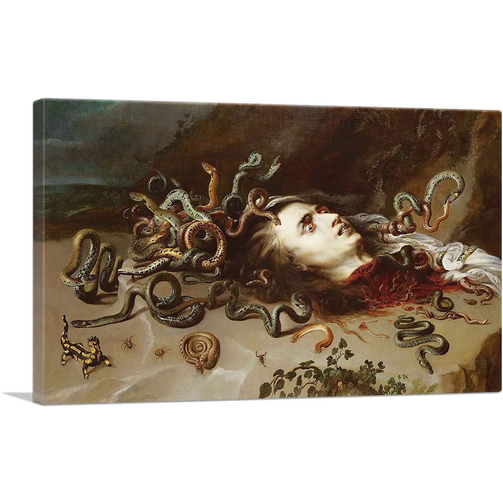 Head of Medusa 1618 Canvas Print by Peter Paul Rubens