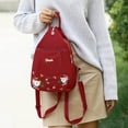 thumbnail image 5 of Backpack for Women Print Mini Backpack Lightweight Casual Travel School Shoulder Bag Red One Size, 5 of 6