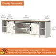 thumbnail image 3 of WAMPAT Modern Farmhouse 3 in 1 TV Stand for 85" TV, Wood Entertainment Center with Sliding Barn Door & Open Storage for Living Room, Antique White, 3 of 7