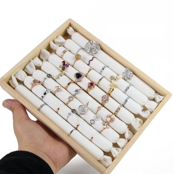 Bandeja de anillos Hugo Organizador de almacenamiento Blanco