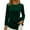 Army Green, variant on Women's Casual Velvet Blouse with Bow Tie, Long Sleeve Crew Neck Tunic​ Tops Soft Stretchy Shirt Asymmetrical Side Slit Everyday Wear​ Black