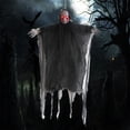 thumbnail image 5 of Mikilon Halloween Decorations Halloween Glowing Scary Ghost Halloween Ornament with Face Halloween Decorations for Indoor Balconys Outdoor Yard Garden Parties Decorations Indoor and Outdoor Black, 5 of 7