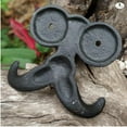 thumbnail image 5 of 2 Pack Wall Hooks Cast Iron Mustache Hook Vintage Coat Hook Wall Mounted Coat Hooks Country House Double Hook Suitable for Garden Kitchen Utensils(Vintage Black), 5 of 7