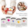 thumbnail image 3 of WAITLOVER 25 piezas de tarjetas de notas de bolsillo en forma de corazón de resina multicolor T7N7, 3 of 6