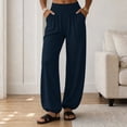 thumbnail image 2 of Lutiedan Joggers Pants for Women Wide Leg Baggy Athletic Pants High Waisted Casual Trendy Workout Pants with Pocket S-XXL, 2 of 8