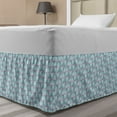 thumbnail image 1 of Abstract Bed Skirt, Pastel Colored Design Geometric Motifs from Rounded and Squared Elements, Elastic Bedskirt Dust Ruffle Wrap Around for Bedding Decor, 4 Sizes, Lilac and Blue Grey, by Ambesonne, 1 of 2