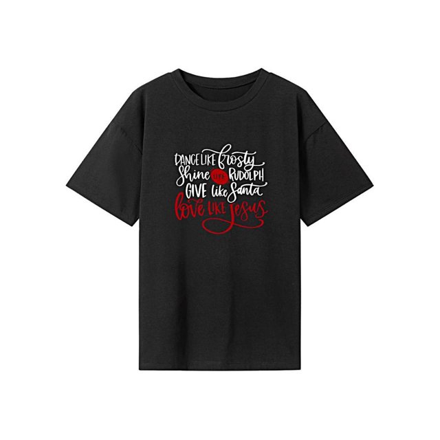 Camiseta para mujer de manga corta con cuello redondo y cuello redondo para vacaciones S