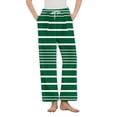 thumbnail image 2 of ylioge Womens Fleece Pajama Pants with Pockets and Drawstring Elastic Waist Casual Stripe Printed Straight Leg Thermal Warm Sleepwear Pajamas Pant, 2 of 8