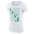 thumbnail image 2 of Women's G-III 4Her by Carl Banks White Dallas Stars Super-Slim Fit Lightweight Hockey Love T-Shirt, 2 of 3