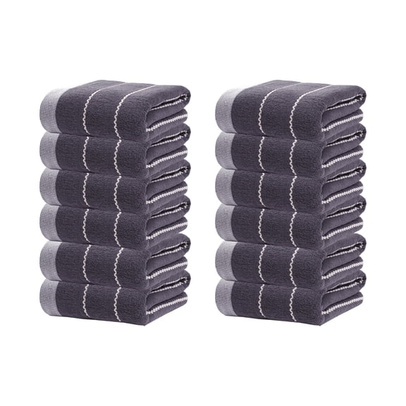 Blue 12 Pack Soft Absorbent Towel Set For Home Gym Spa Bathroom Hand Face Hair Care Quick Drying Towels Household Cotton Bath Towels 12 Piece Set