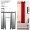 thumbnail image 6 of Mainstays Kingswood Solid and Printed Sheer Grommet Curtain Panel Set, 4 Piece, Red, 27.5" W x 63" L, 6 of 8