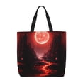 thumbnail image 1 of Fotbe Red Moon Lava Bolsa Tote con Estampado para Mujer, Bolsos con Cremallera, Bolsa de Hombro Casual de Gran Capacidad con Bolsillos Internos, 1 of 7