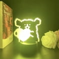 thumbnail image 2 of Luz nocturna LED 3D malteses que cambian de color para niños con base, 2 of 5