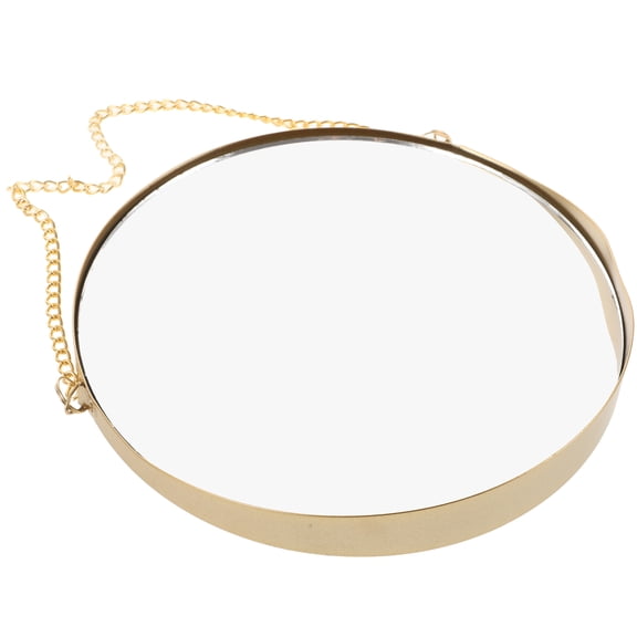 FRCOLOR Hanging Wall Mirror Decor 1 Piece with Chain for Bathroom Bedroom Living Room