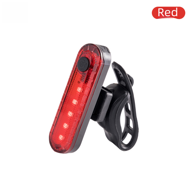 Luz trasera de bicicleta para exteriores, luz trasera recargable por USB, luz de advertencia de seguridad destacada, equipo de conducción