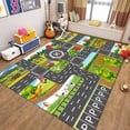 thumbnail image 1 of Alfombra de juego para niños, antideslizante, para conducir coches de juguete, para ciudad, para niños, niñas, educativa, con temática de tráfico, para sala de juegos, 1 of 5