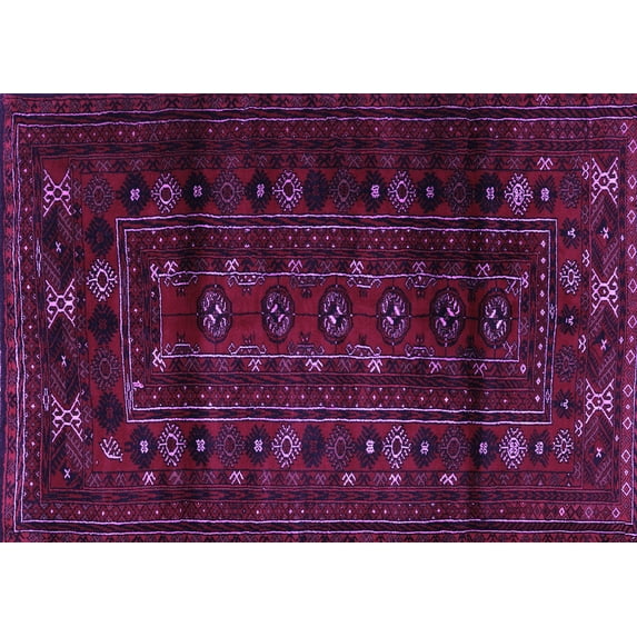 Ahgly Company Indoor Rectangle Persian Purple Traditional Area Rugs, 8' x 10'
