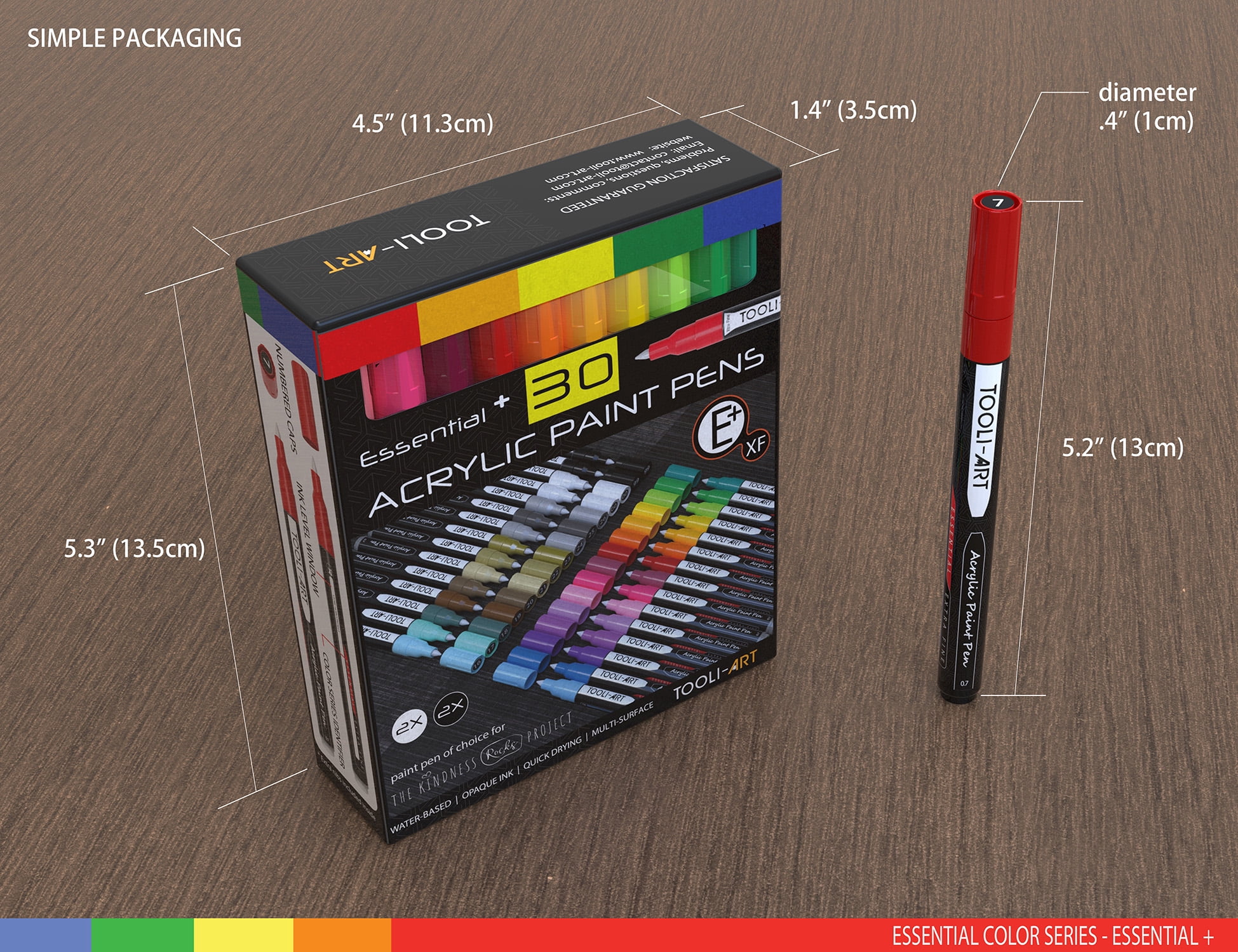 Tooli-Art Acrylic Paint Markers Paint Pens for Rock Painting, For Canvas, Mugs, Quick Drying with 0.7mm Extra Fine Tip Paint Marker Set