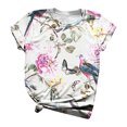 thumbnail image 2 of Pntutb Mujeres Casual Impresión 3D Manga Corta O-cuello tops Camiseta Blusa tops Pntutb Pntutb-663, 2 of 4