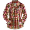 thumbnail image 1 of Aeropostale Camisa con botones a cuadros para mujer, multicolor, mediana Aeropostale  Camisa con botones, 1 of 1