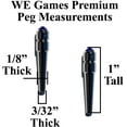 thumbnail image 2 of WE Games Chrome Cribbage Pegs, Swarovski Crystals, 3 Pack, Amethyst Purple, 2 of 4