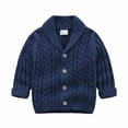 thumbnail image 2 of Annhoo Baby Boys Girl's Cardigan Sweaters Infant Long Sleeve Button down Cable Knit Outwear Casual Collared Clothes, 2 of 3