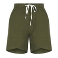 thumbnail image 4 of TAGOLD Womens Summer Pants,Women's Lightweight Shorts Casual Short Short Pants Elastic Waist Drawstring Comfy Shorts, 4 of 5