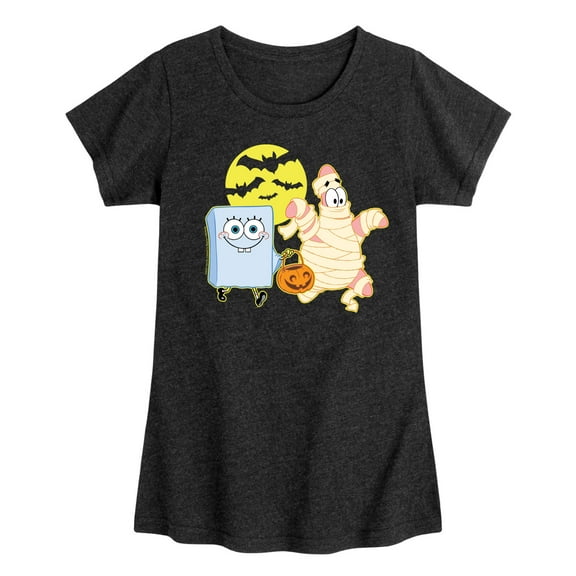SpongeBob SquarePants - Patrick Trick Or Treating - Girls Fitted Short Sleeve Tee