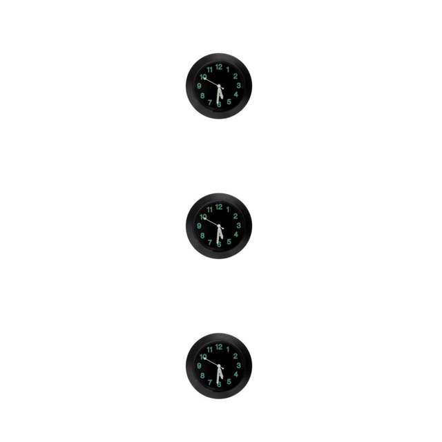 Sidaley Reloj de ventilación de coche Reloj de salpicadero de coche resistente al desgaste Reloj de automóvil Noctilucous Accesorios de Type1 NO1
