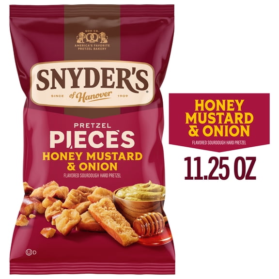 Snyder's of Hanover Honey Mustard & Onion Flavored Pretzel Pieces, 11.25 oz Bag