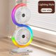 thumbnail image 1 of Ventilador de circulación de doble cabezal, mini ventilador silencioso de escritorio con luz ambiental, ventilador fotoeléctrico., 1 of 9