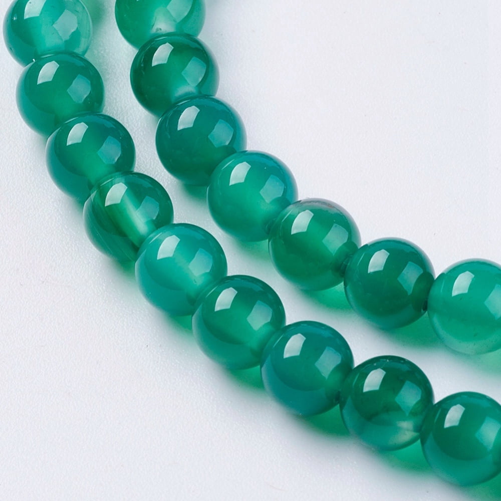 Natural Green Onyx Agate Beads Strands Dyed Heated Round Green 6mm Hole: 1mm 62pcs/strand 14.8 inch